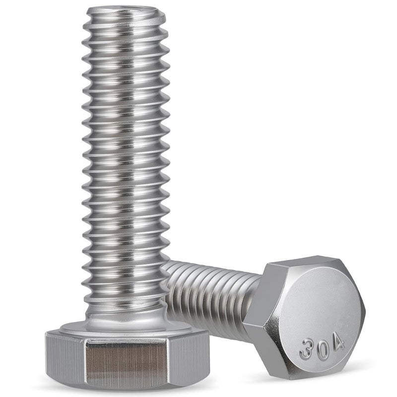 Krysay 25Pcs 1/4-20 x 1-3/4" Hex Head Screw Bolt,304 Stainless Steel 18-8,External Hex Drive,Fully Threaded. - Image 1